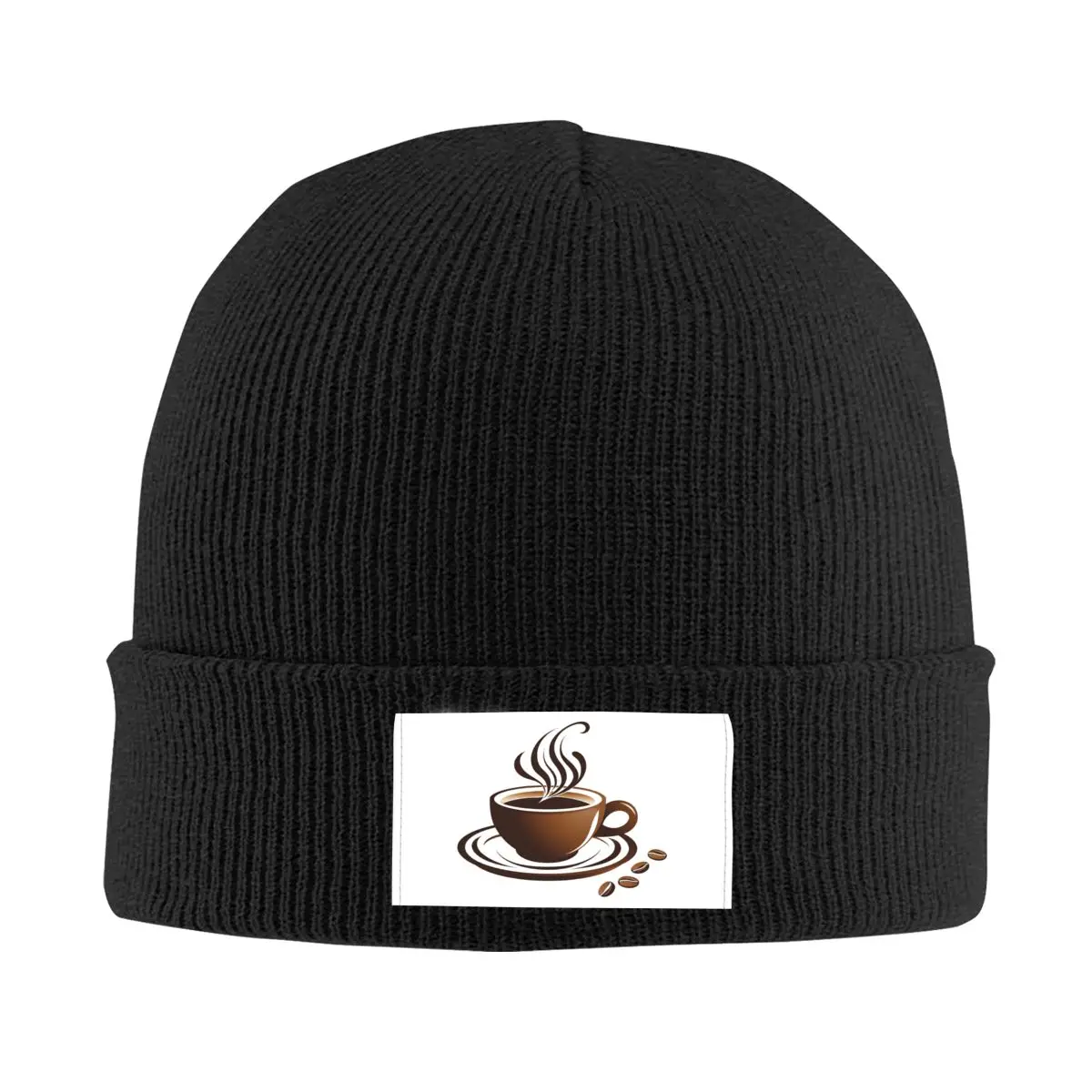

Solid Thickened Knitted Cap Soft Three-Fold Soft Style Beanie Hat Lady or Men Autumn Winter Outdoor Sport Warm Cap Coffee Cup