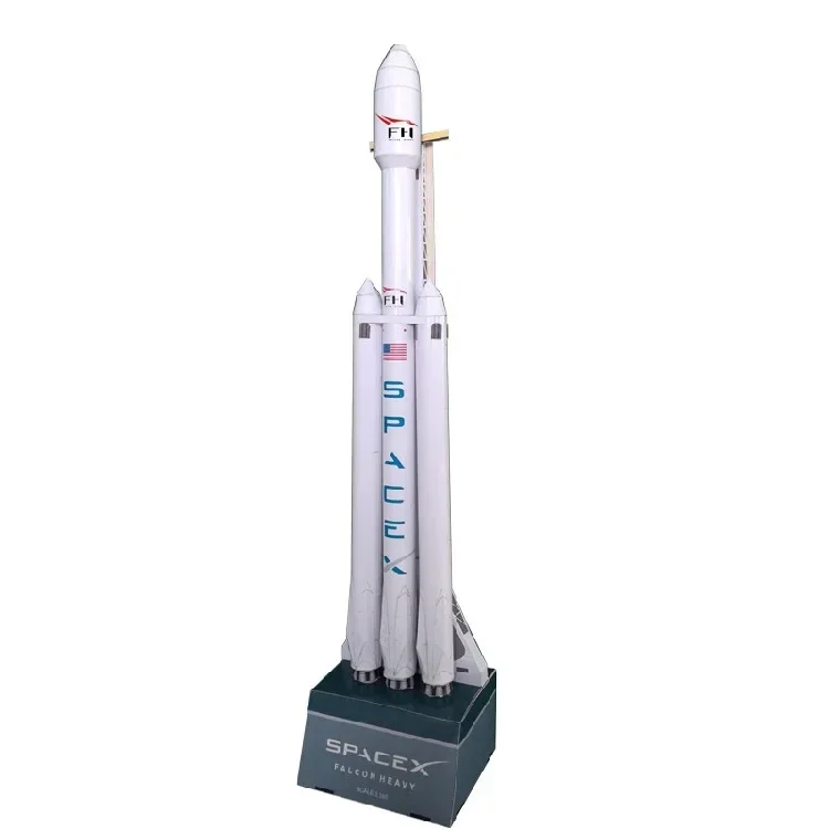 

10pcs SpaceX Falcon Heavy Rocket DIY 3D Paper Card Model Building Set Construction Toys Children Educational Toys Military Model