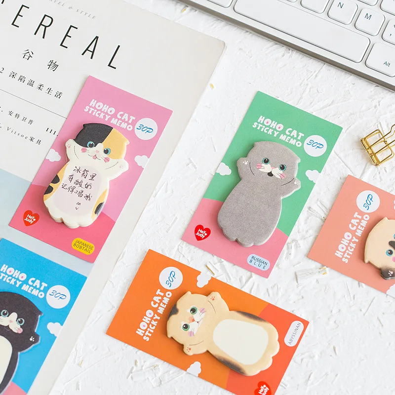 

60pcs cute animal sticky notes, mini kitten sticky notes, gift stickers for kids at the same time for school office