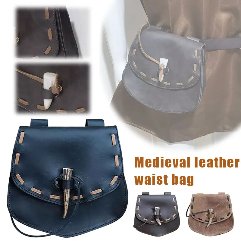 

Medieval human Leather Drawstring Coin Purse Belt Small Pouch Larp Waist Bag Renaissance Festival Jewel Money Wallet Cosplay