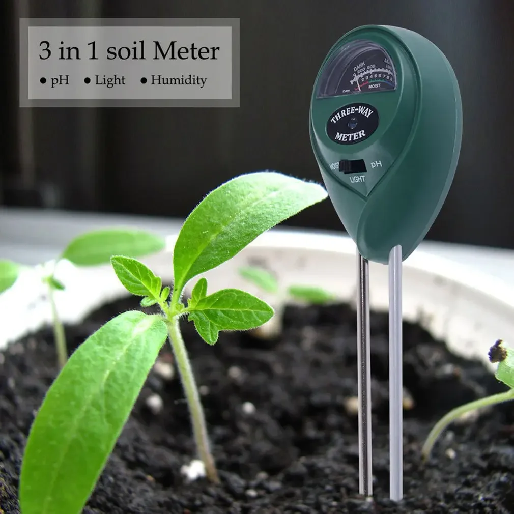 

Soil Moisture Meter PH Test Acidity Humidity Detector Planting Tester Flower Water Analyzer Outdoor Indoor Gardening Tool 3 In 1