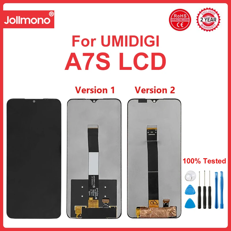 

100% Tested Tested For UMIDIGI A7S display LCD +Touch Screen Digitizer Assembly Replacement UMI A7S Display