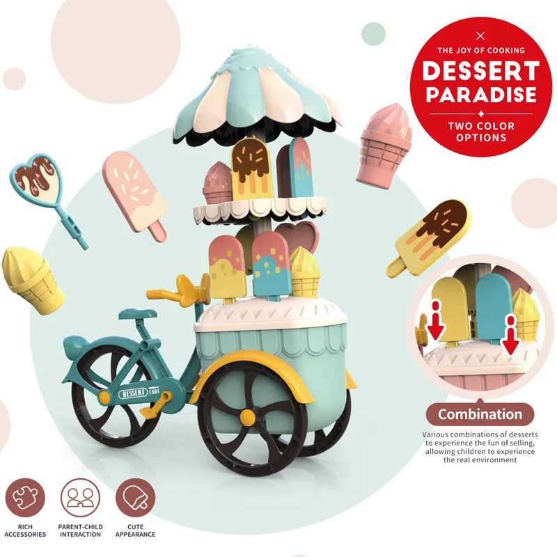 Ice cream truck ice-cream stand simulation dessert stand vending machine bike children's toys surprise gifts for boys and girls
Ice cream truck ice-cream stand simulation dessert stand vending machine bike children's toys surprise gifts for boys and girls