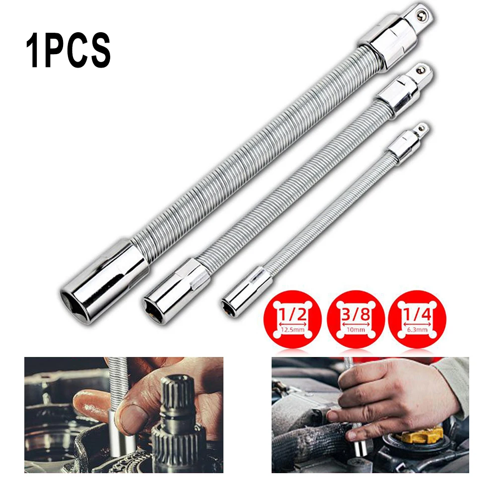 1/2" 3/8" 1/4" Flexible Socket Adapter Extension Rod Ratchet Wrench Driver Socket 45#steel For Electrical Spanner Drill Tools
1/2" 3/8" 1/4" Flexible Socket Adapter Extension Rod Ratchet Wrench Driver Socket 45#steel For Electrical Spanner Drill Tools