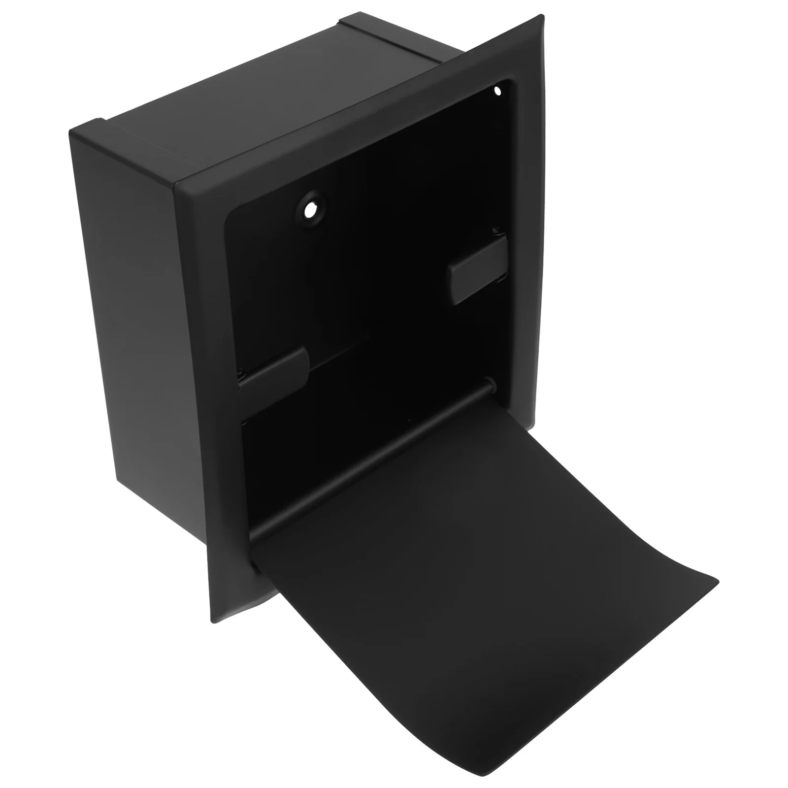 

1pc Durable Paper Holder Embedded-in Tissue Rack Multi-purpose Paper Box (Black)