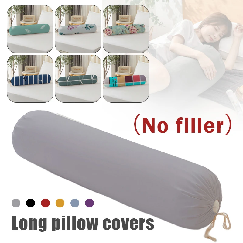 

106x35cm Long Cylindrical Pillowcase Bed Sofa Sleep Pillow Cover Neck Bolster Waist Support Cushion Cover Washable Home Decor