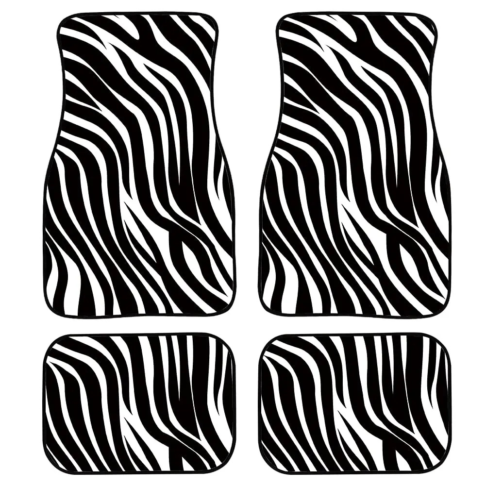 Zebra Print Cars Mats Car Floor Mats Anti-Slip Rubber Backing Carpets Universal Fit Sedan RV SUV Front Rear Foot Mats
Zebra Print Cars Mats Car Floor Mats Anti-Slip Rubber Backing Carpets Universal Fit Sedan RV SUV Front Rear Foot Mats