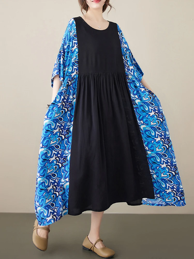 NYFS 2023 Summer New Vintage Woman Dress Vestidos Robe Ete Femme Elbise Loose Short Sleeve Print Patchwork Long Dresses
NYFS 2023 Summer New Vintage Woman Dress Vestidos Robe Ete Femme Elbise Loose Short Sleeve Print Patchwork Long Dresses
