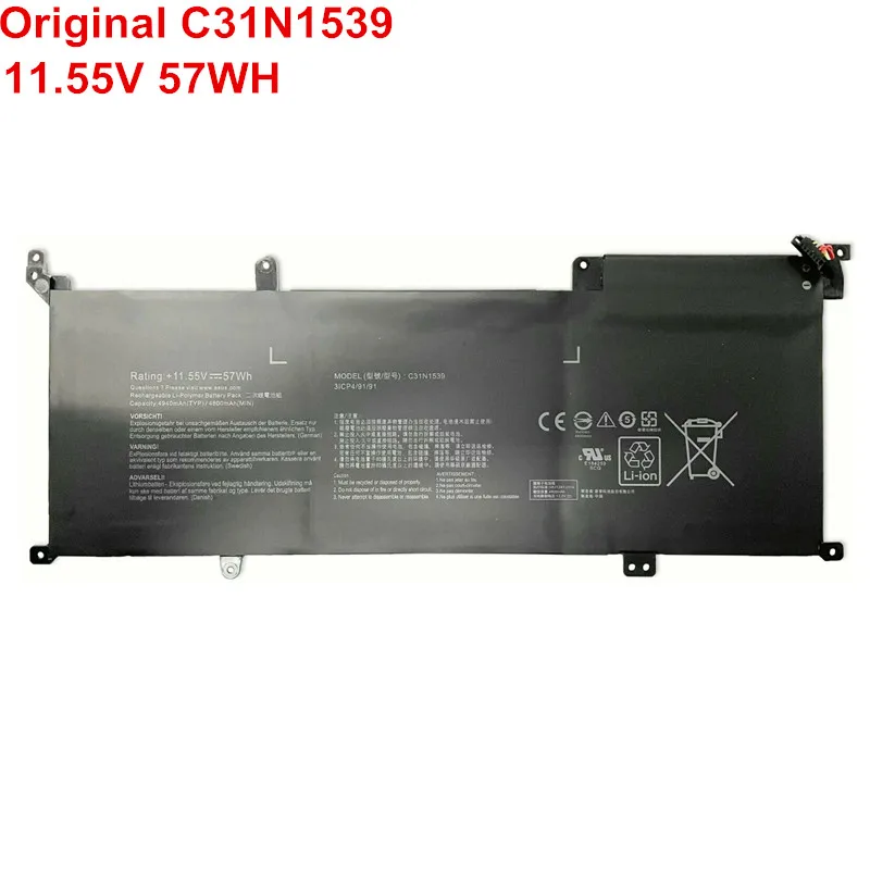 

11.55V 57WH New 0B200-01180200 C31N1539 Original Laptop Battery For Asus ZenBook UX305UA UX305UAB UX306U Notebook Bateria 6Cell