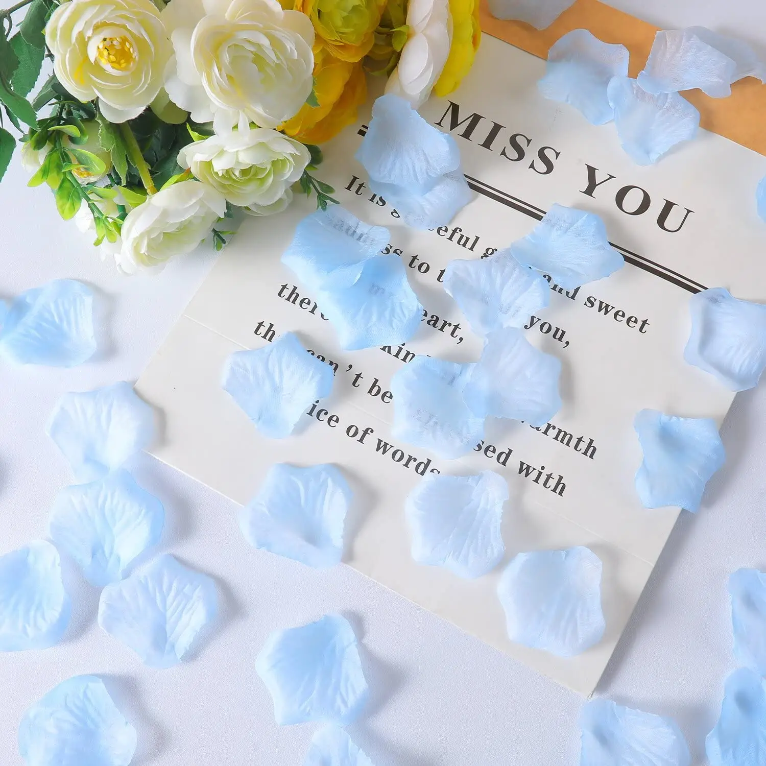 500Pcs/Bag Light Blue Rose Petals for Wedding Flower Girls Artificial Florals Petals for Romantic Night decoração para casa
500Pcs/Bag Light Blue Rose Petals for Wedding Flower Girls Artificial Florals Petals for Romantic Night decoração para casa