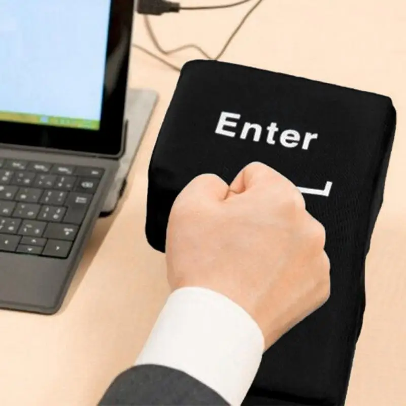 Creative Anti-Stress Huge Enter Key Big Giant USB Computer Keyboard Vent Button Pillow Office Desktop Stress Reliever
Creative Anti-Stress Huge Enter Key Big Giant USB Computer Keyboard Vent Button Pillow Office Desktop Stress Reliever