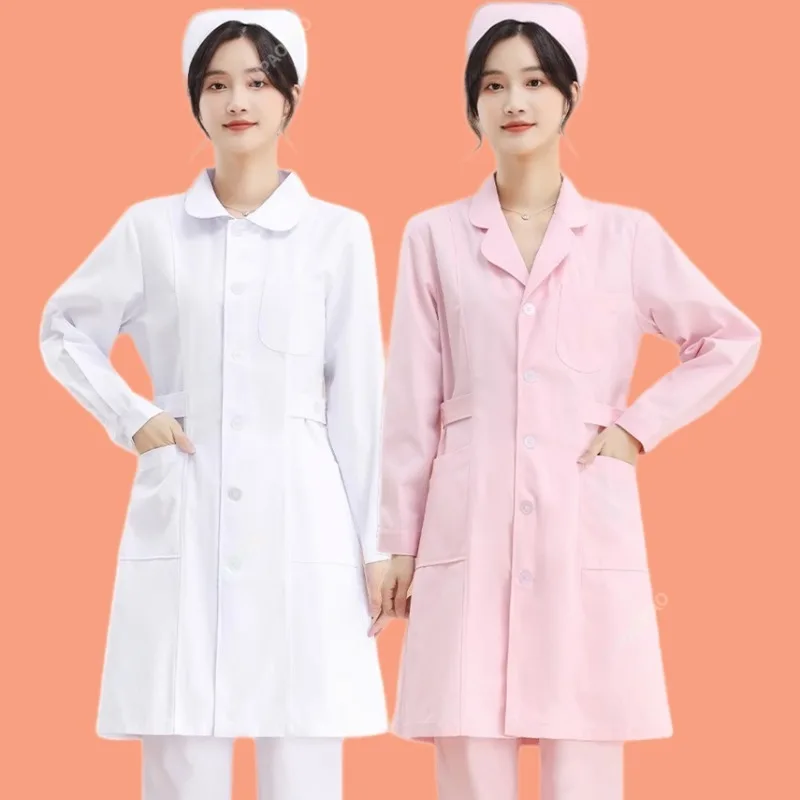 Scrub Uniforms Dress Robe White Women Nursing Scrubs Jacket Full Length Poly Cotton SPA Beautician Veterinary Work Wear Uniform
Scrub Uniforms Dress Robe White Women Nursing Scrubs Jacket Full Length Poly Cotton SPA Beautician Veterinary Work Wear Uniform