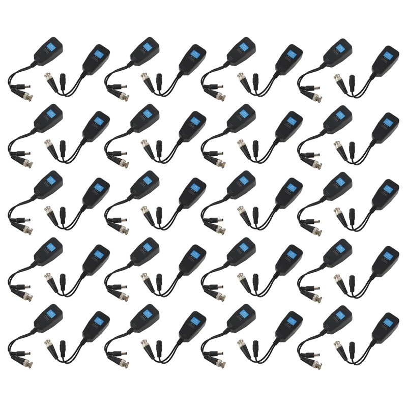 40X HD-CVI/TVI/AHD Passive Video Balun With Power Connector And RJ45 CAT5 Data Transmitter
40X HD-CVI/TVI/AHD Passive Video Balun With Power Connector And RJ45 CAT5 Data Transmitter