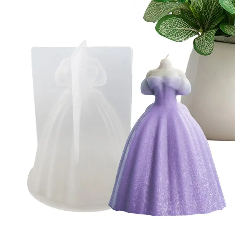 Silicone Wedding Dress Mold 3D Skirt Princess Dress Candle Mold Silicone Candle Mold DIY Mold For Valentine's Day Home Decor DIY
Silicone Wedding Dress Mold 3D Skirt Princess Dress Candle Mold Silicone Candle Mold DIY Mold For Valentine's Day Home Decor DIY