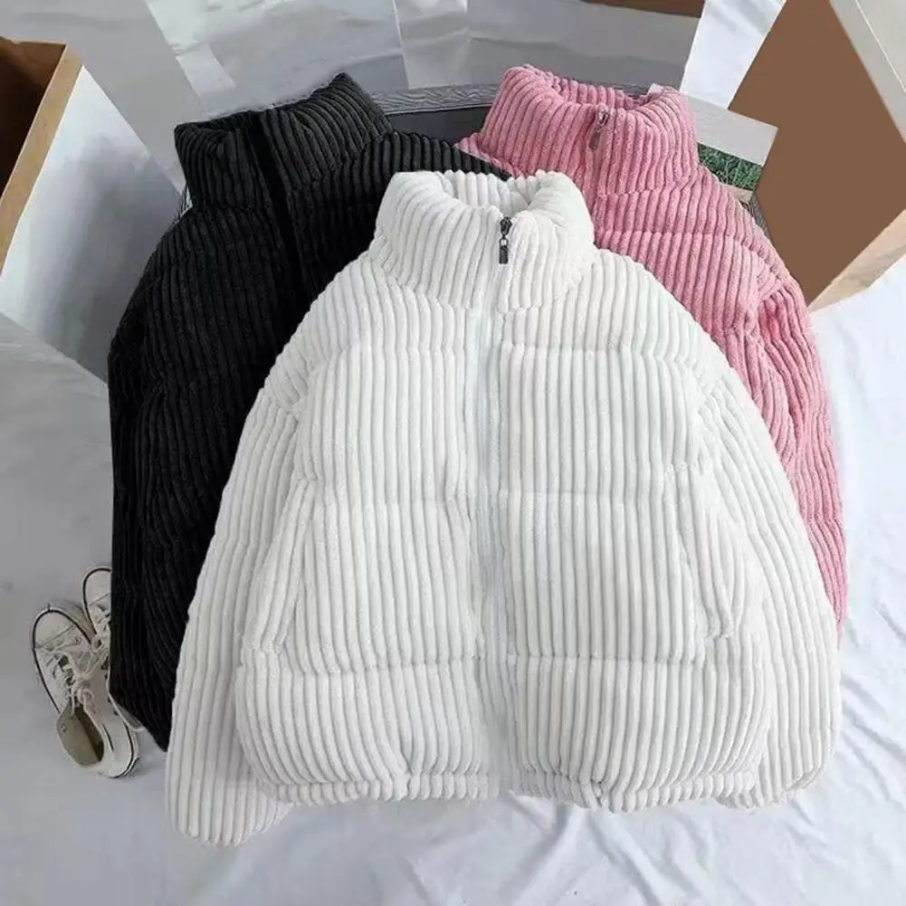 Women Solid Color Jacket Stylish Stand Collar Winter Coat for Women Thick Warm Outdoor Jacket with Striped Texture Long Sleeve
Women Solid Color Jacket Stylish Stand Collar Winter Coat for Women Thick Warm Outdoor Jacket with Striped Texture Long Sleeve