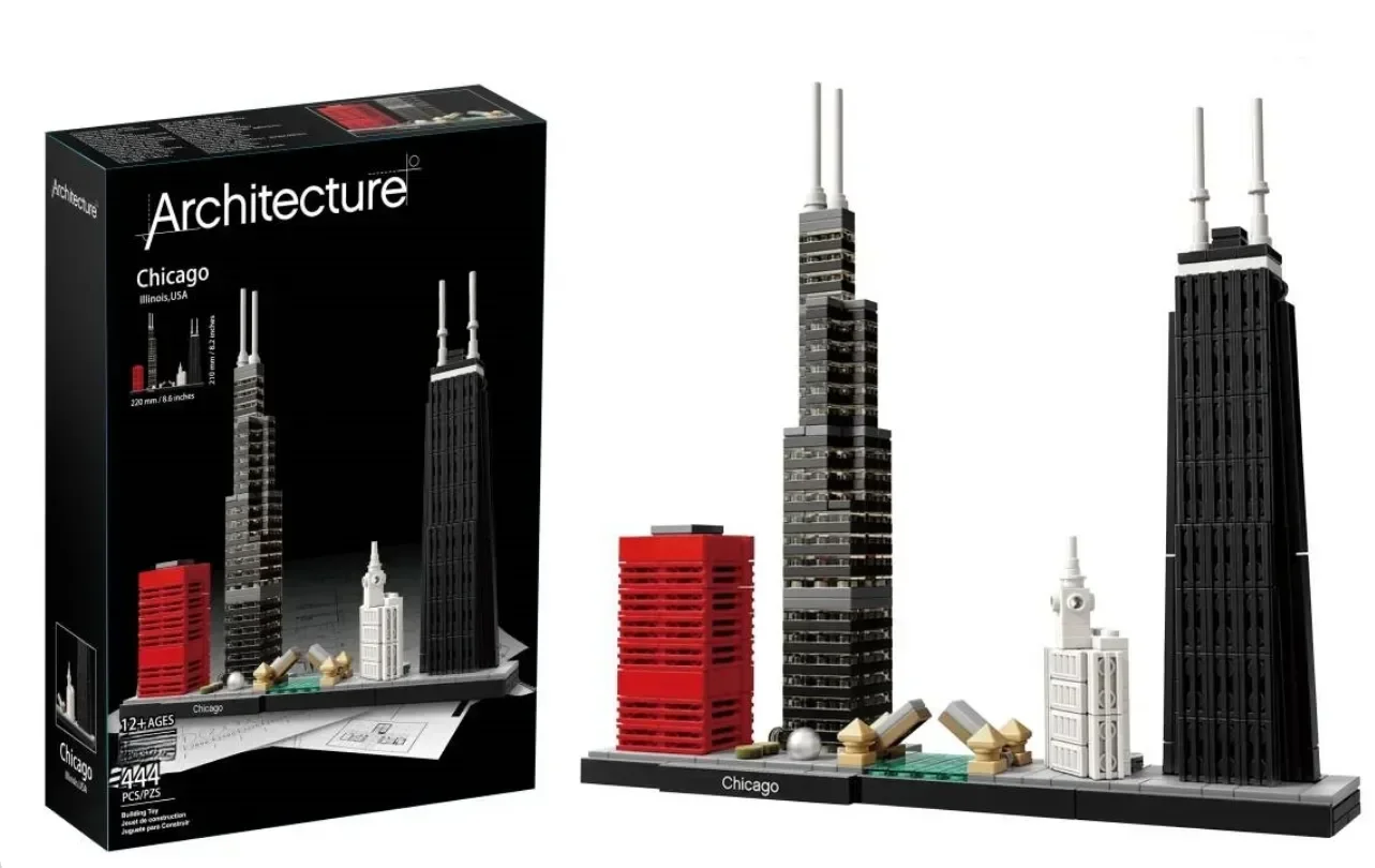 Новинка 2023, 444 шт., коллекция Skyline 21033, конструктор Chicago в сборе, Классическая модель, набор строительных блоков в подарок
Новинка 2023, 444 шт., коллекция Skyline 21033, конструктор Chicago в сборе, Классическая модель, набор строительных блоков в подарок