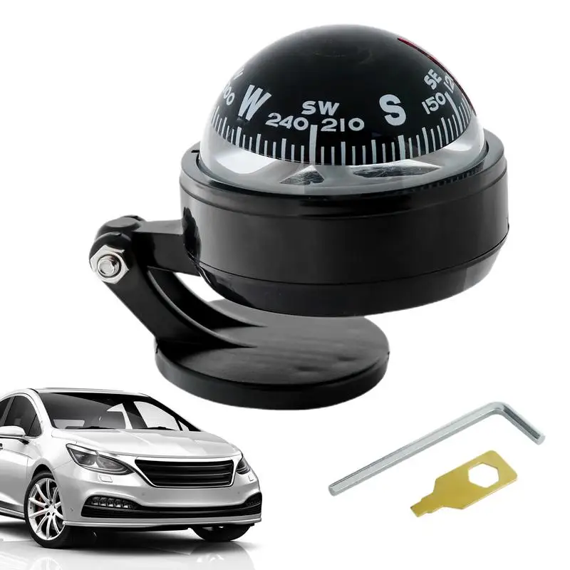 

Dashboard Compass for Car Mini Car Compass Flexible Navigation Dashboard Auto Ball Cup Auto Clear Dial Scale Direction Tool