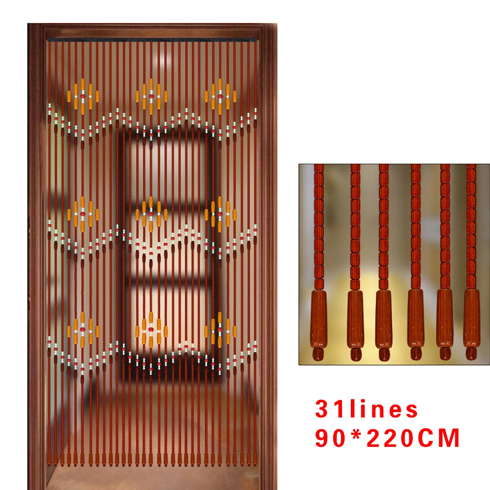 31pc Lines Wooden Beaded Doorway Curtain Door Beads Hanging Closet Curtain Beads for Bedroom Bath Doorway Porch Divider
31pc Lines Wooden Beaded Doorway Curtain Door Beads Hanging Closet Curtain Beads for Bedroom Bath Doorway Porch Divider