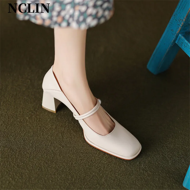 2024 Spring/summer Cow Leather Mary Jane Shoes Woman Shoes Square Toe Chunky Heel Shoes Women Slip-On High Heels Pumps For Women
2024 Spring/summer Cow Leather Mary Jane Shoes Woman Shoes Square Toe Chunky Heel Shoes Women Slip-On High Heels Pumps For Women