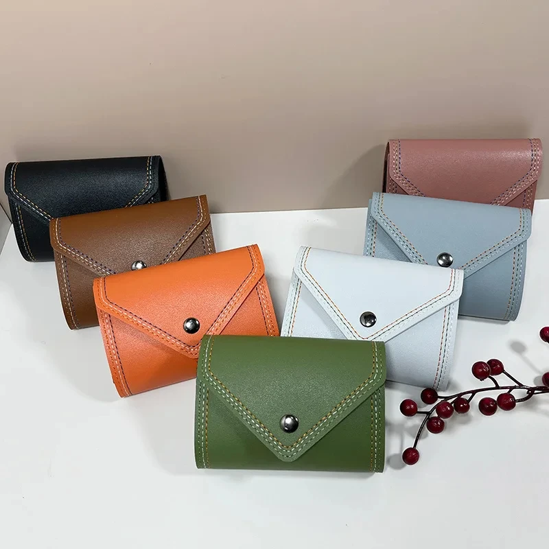 

New Women 9 Slots Mini Card Holder PU Leather Credit Card Case Business Card Portable Small Coin Purse Fashion Wallet