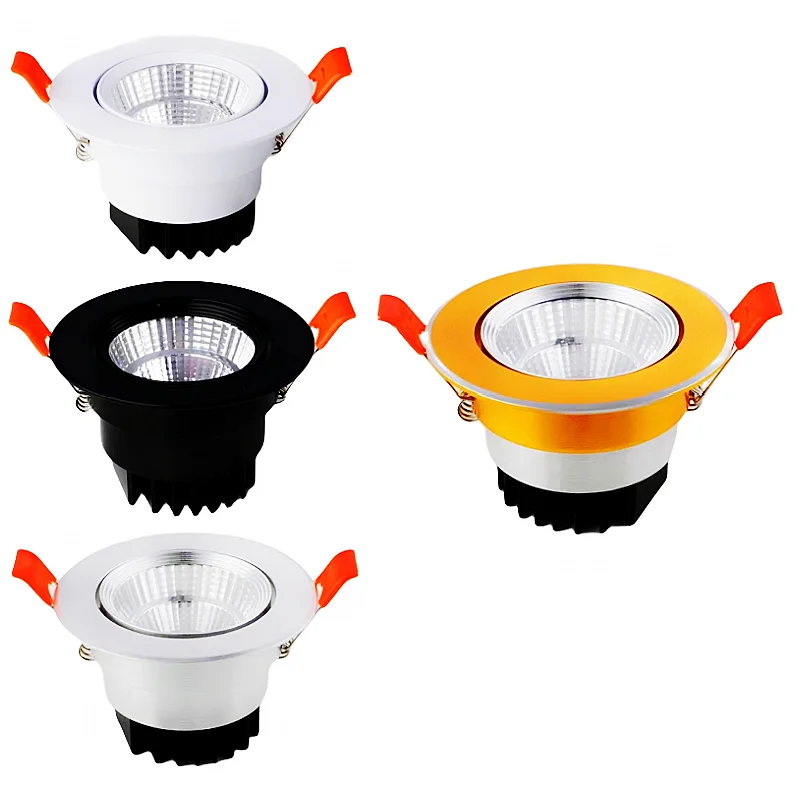 

LED dimmable spotlights embedded COB downlights 5W 7W 9W 12W 15W 18W Living room shopping mall AC85-260V indoor lighting