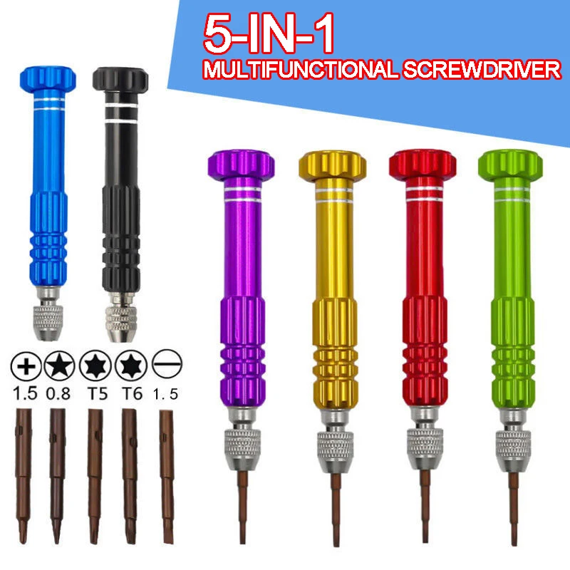 5 in 1 Mini Screwdriver Set Aluminum alloy Disassembly Key Screw driver For DIY Mobile Iphone Repair Samsung Sony Hand Tools
5 in 1 Mini Screwdriver Set Aluminum alloy Disassembly Key Screw driver For DIY Mobile Iphone Repair Samsung Sony Hand Tools