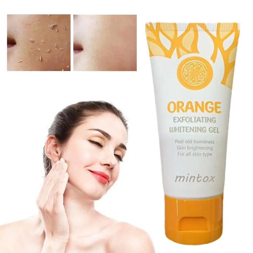 

2Pcs Orange Face Exfoliating Cream Skin Care Whitening Moisturizer Repair Facial Scrub Cleaner Acne Blackhead Treatment Remove