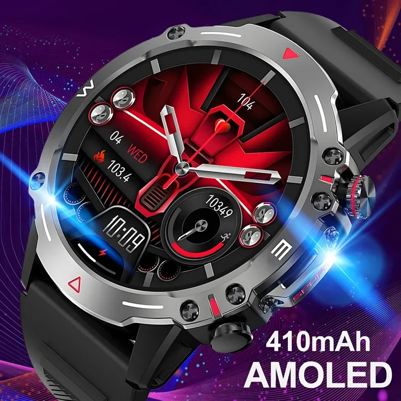 2024 Men New Original Military Rugged Smartwatch 410mAh Large Battery AMOLED Screen 100+ Sports Mode Bluetooth Call Smart Watch
2024 Men New Original Military Rugged Smartwatch 410mAh Large Battery AMOLED Screen 100+ Sports Mode Bluetooth Call Smart Watch
