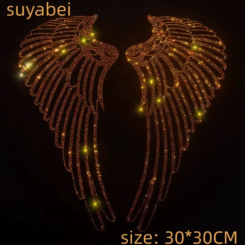 One Pair of Wings sticker hotfix rhinestones motif heat transfer iron on design iron on rhinestone motifs for shirt 
One Pair of Wings sticker hotfix rhinestones motif heat transfer iron on design iron on rhinestone motifs for shirt