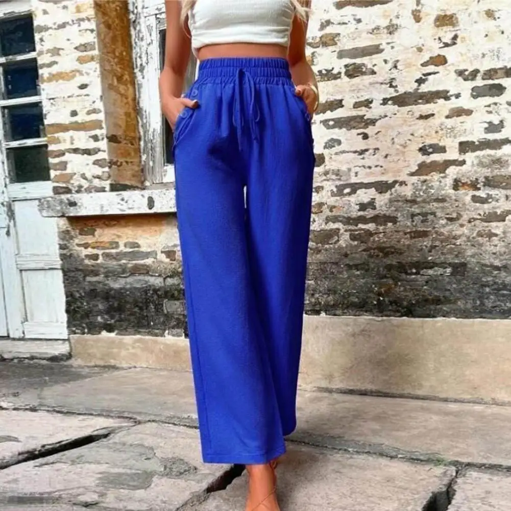 Loose Trousers Stylish Women's High Waist Wide Leg Trousers Breathable Comfortable Ankle Length Pants for A Casual Chic Look
Loose Trousers Stylish Women's High Waist Wide Leg Trousers Breathable Comfortable Ankle Length Pants for A Casual Chic Look