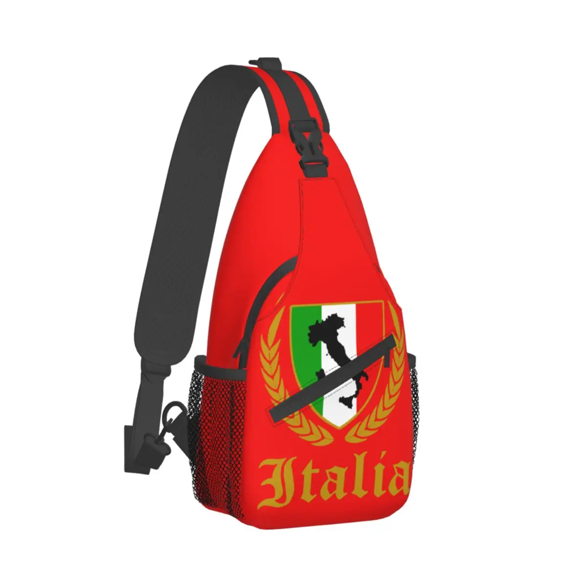 

Italia Italy Italian Flag Sling Bags Chest Crossbody Shoulder Sling Backpack Hiking Travel Daypacks Map Fashion Pack