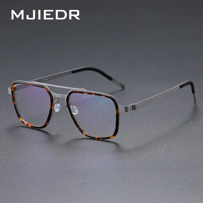 

Pure Titanium Glasses Luxury Frame Man Colorful Retro Round Prescription Eyeglasses Vintage Myopia Optical Eyewear 5743