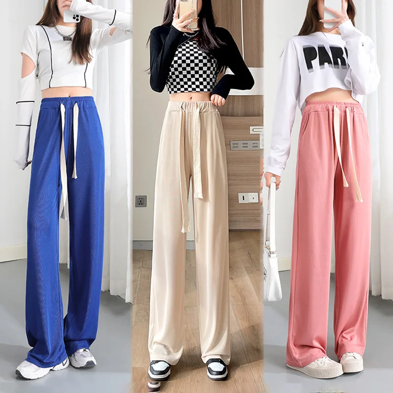 Осенняя Женская одежда, длинные широкие женские брюки, прямые облегающие брюки с высокой талией
Осенняя Женская одежда, длинные широкие женские брюки, прямые облегающие брюки с высокой талией