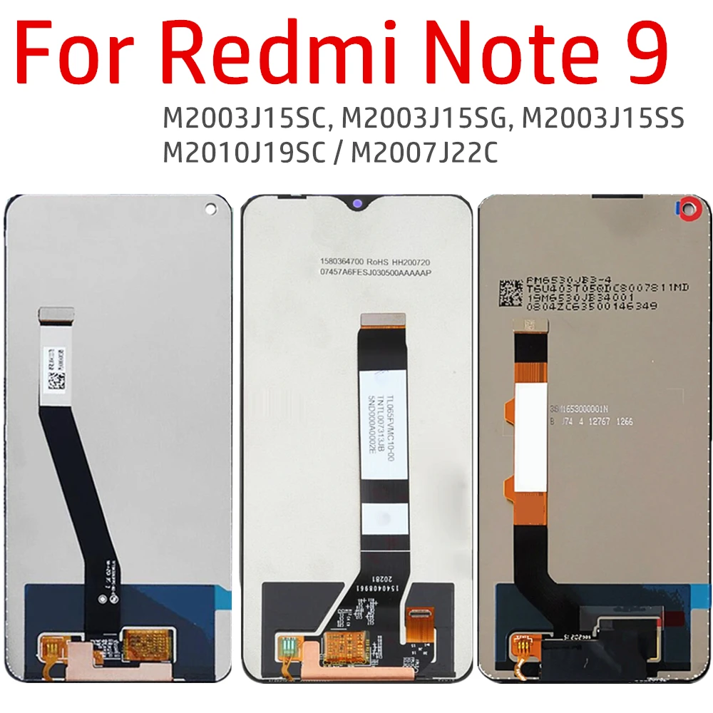 LCD For Xiaomi Redmi Note 9 4G 5G M2003J15 M2010J19SC LCD Display Touch Screen Assembly Replacement For Note9 M2007J22C LCD
LCD For Xiaomi Redmi Note 9 4G 5G M2003J15 M2010J19SC LCD Display Touch Screen Assembly Replacement For Note9 M2007J22C LCD