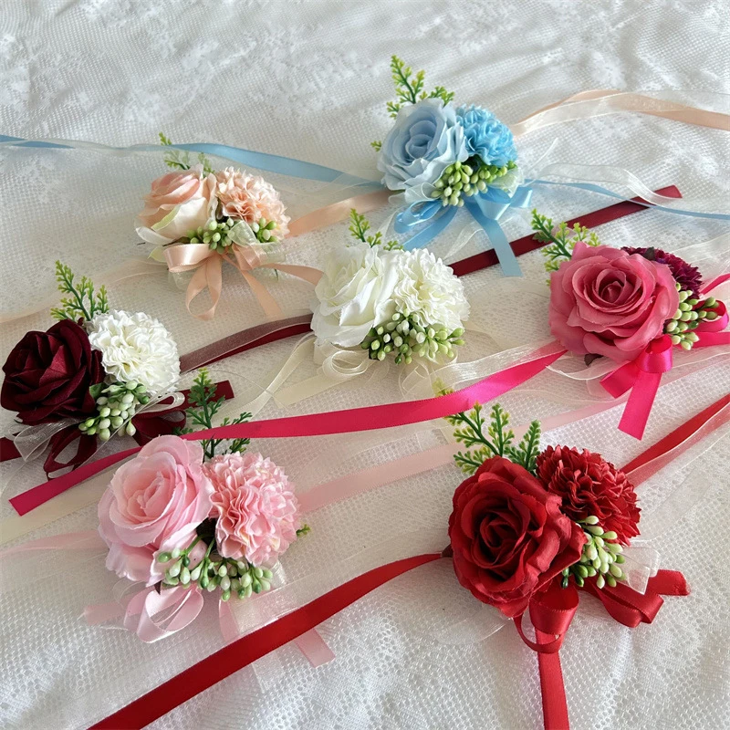 1pc Artificial Flower Wrist Flower Rose Silk Ribbon Bride Corsage Hand Decorative Rose Wrist Flower Wedding Hand Flowers
1pc Artificial Flower Wrist Flower Rose Silk Ribbon Bride Corsage Hand Decorative Rose Wrist Flower Wedding Hand Flowers