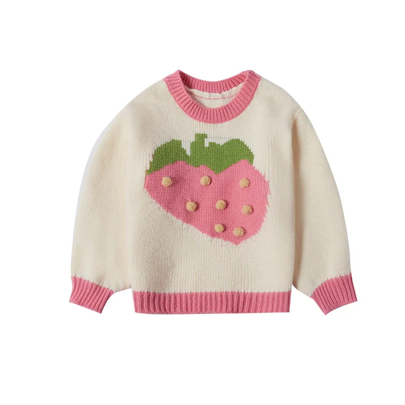 Winter Autumn Girls Knitted Sweater 2-8Y Kids Long Sleeve Cute Strawberry Knit Clothes Baby Girl Knitwear Children Pullover Top
Winter Autumn Girls Knitted Sweater 2-8Y Kids Long Sleeve Cute Strawberry Knit Clothes Baby Girl Knitwear Children Pullover Top