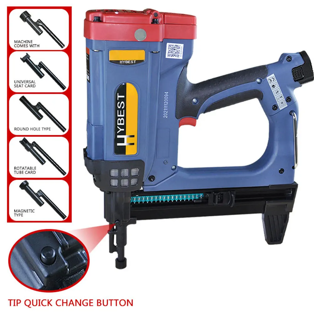 

7.2V Electric Nail Gun cement gun nail gun 120 times/min Woodworking Concrete Door and Window Wiring Channel Fixing Tool