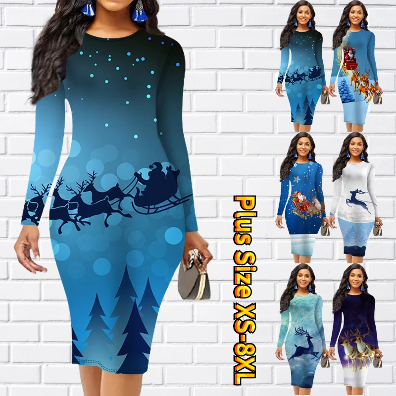 New Design Printed Skirt Autumn Winter Women Round Neck Dress Casual Slim-fit Skirt Christmas MIDI Skirt Fashion Tight Skirt
New Design Printed Skirt Autumn Winter Women Round Neck Dress Casual Slim-fit Skirt Christmas MIDI Skirt Fashion Tight Skirt