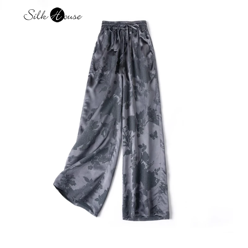 2024 Women's Fashion Spring New High Grade Gray Retro 30MM Heavyweight 50%Natural Mulberry Silk Jacquard Wide Leg Pants
2024 Women's Fashion Spring New High Grade Gray Retro 30MM Heavyweight 50%Natural Mulberry Silk Jacquard Wide Leg Pants