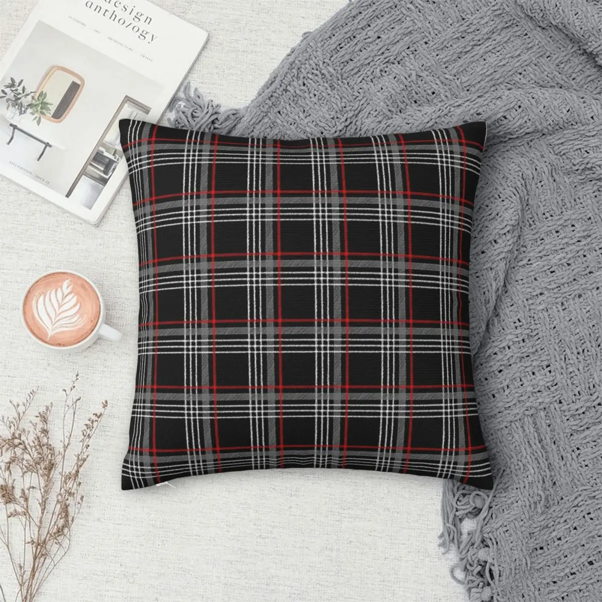 

GTI Tartan Pillowcase Polyester Pillows Cover Cushion Comfort Throw Pillow Sofa Decorative Cushions Used for Bedroom Living Room