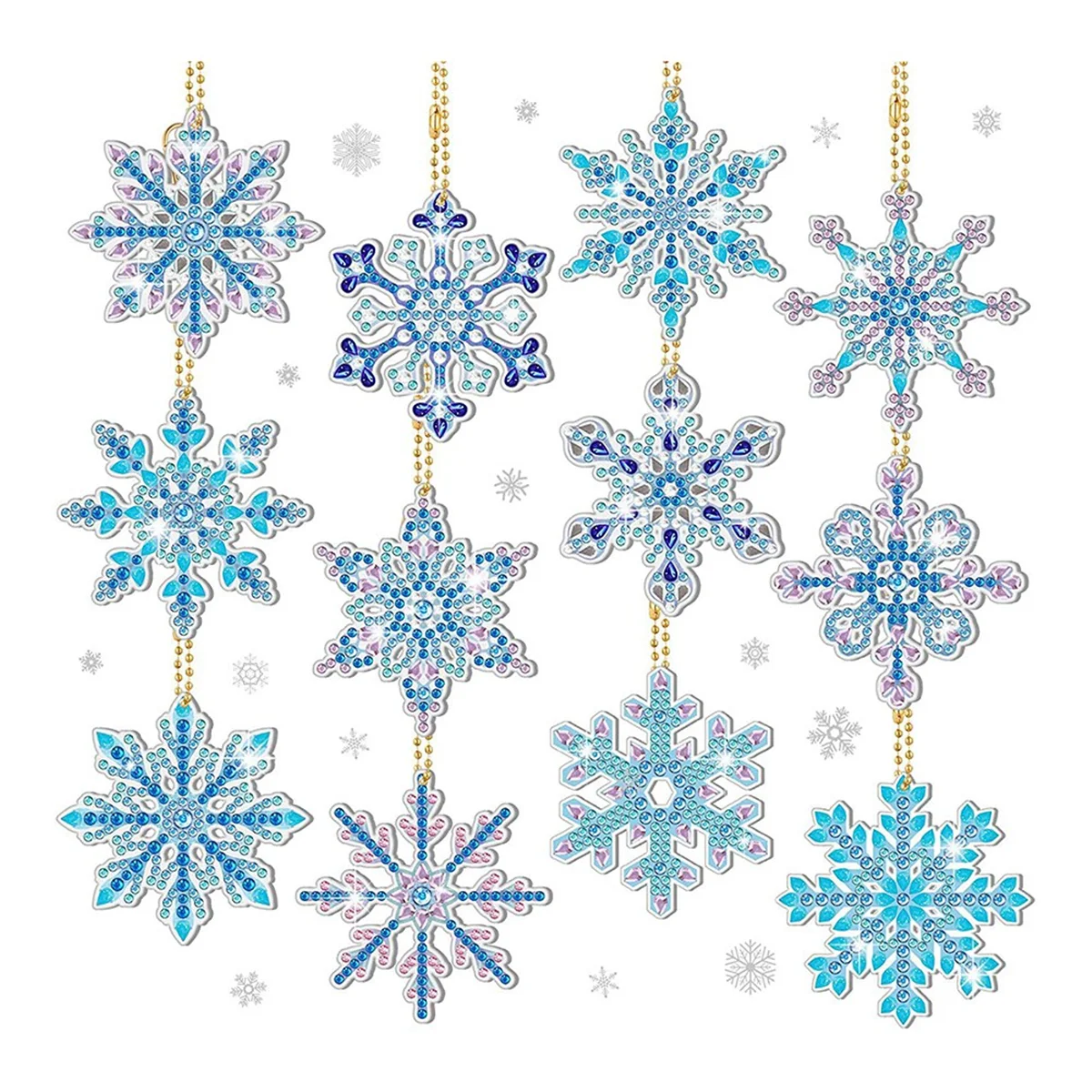 12PCS DIY Snowflake Keychain Bookmark Material Kit Diamond Mosaic Crafts Kits Handmade Pendant,B
12PCS DIY Snowflake Keychain Bookmark Material Kit Diamond Mosaic Crafts Kits Handmade Pendant,B