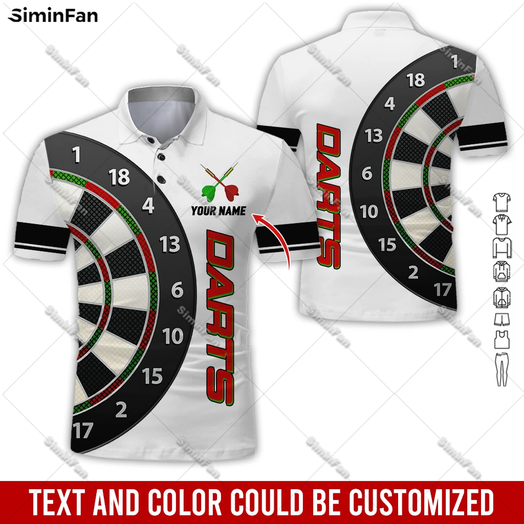 

Custom Name Dartsboard Team Player Mens Polo Shirt 3D Printed Male Short Sleeve Lapel Tee Summer Sporty Tennis Tshirt Female Top
