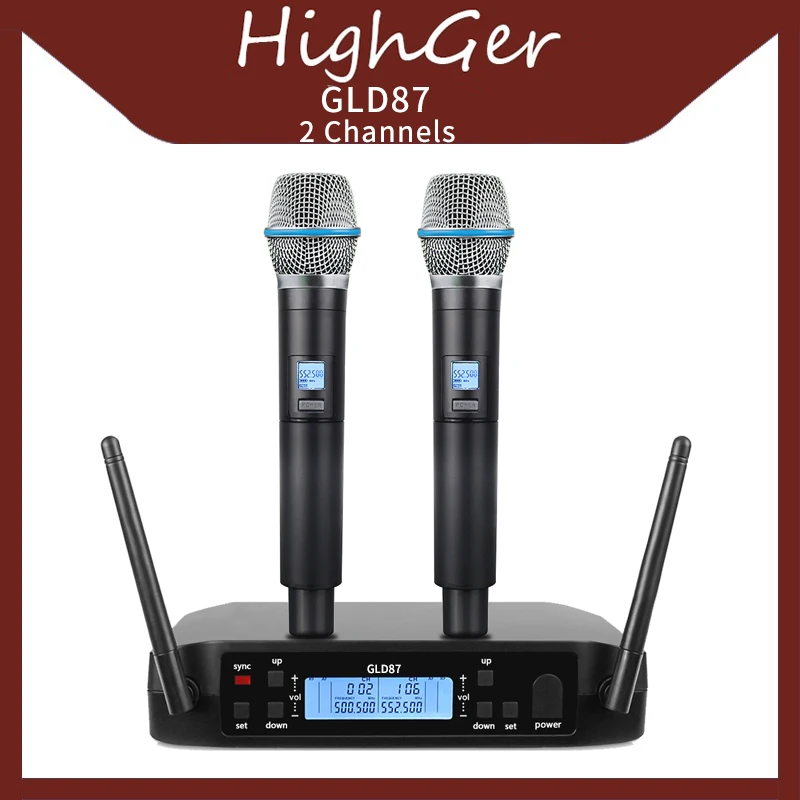 Higher 500-599MHz B87A Wireless Microphone UHF Two Channels Profressional For Party Karaoke Church Show Meeting
Higher 500-599MHz B87A Wireless Microphone UHF Two Channels Profressional For Party Karaoke Church Show Meeting
