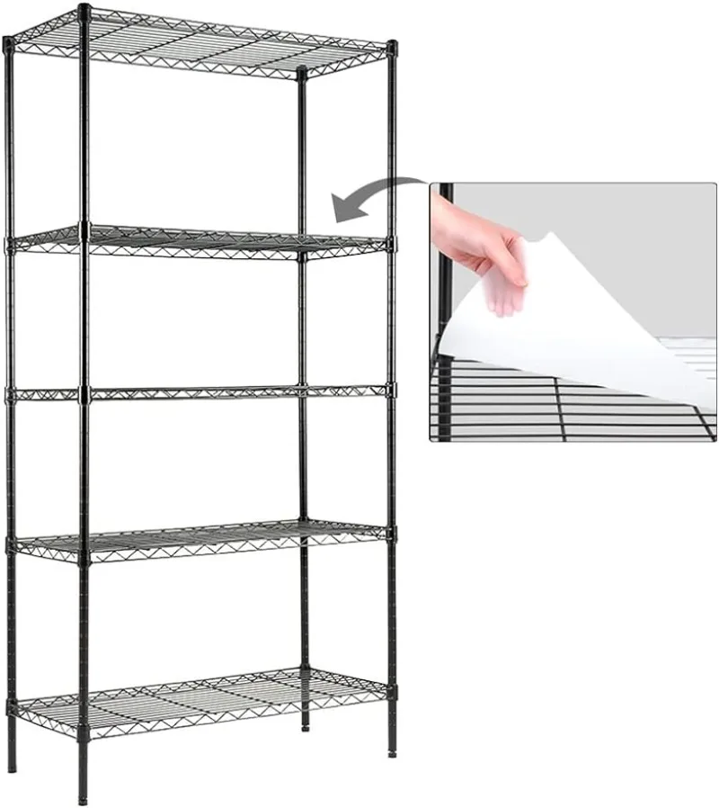 Shelving Unit with Shelf Liners ,Adjustable, Steel Wire Shelves, Loading Capacity Per Shelf and Storage for Kitchen and Garage
Shelving Unit with Shelf Liners ,Adjustable, Steel Wire Shelves, Loading Capacity Per Shelf and Storage for Kitchen and Garage