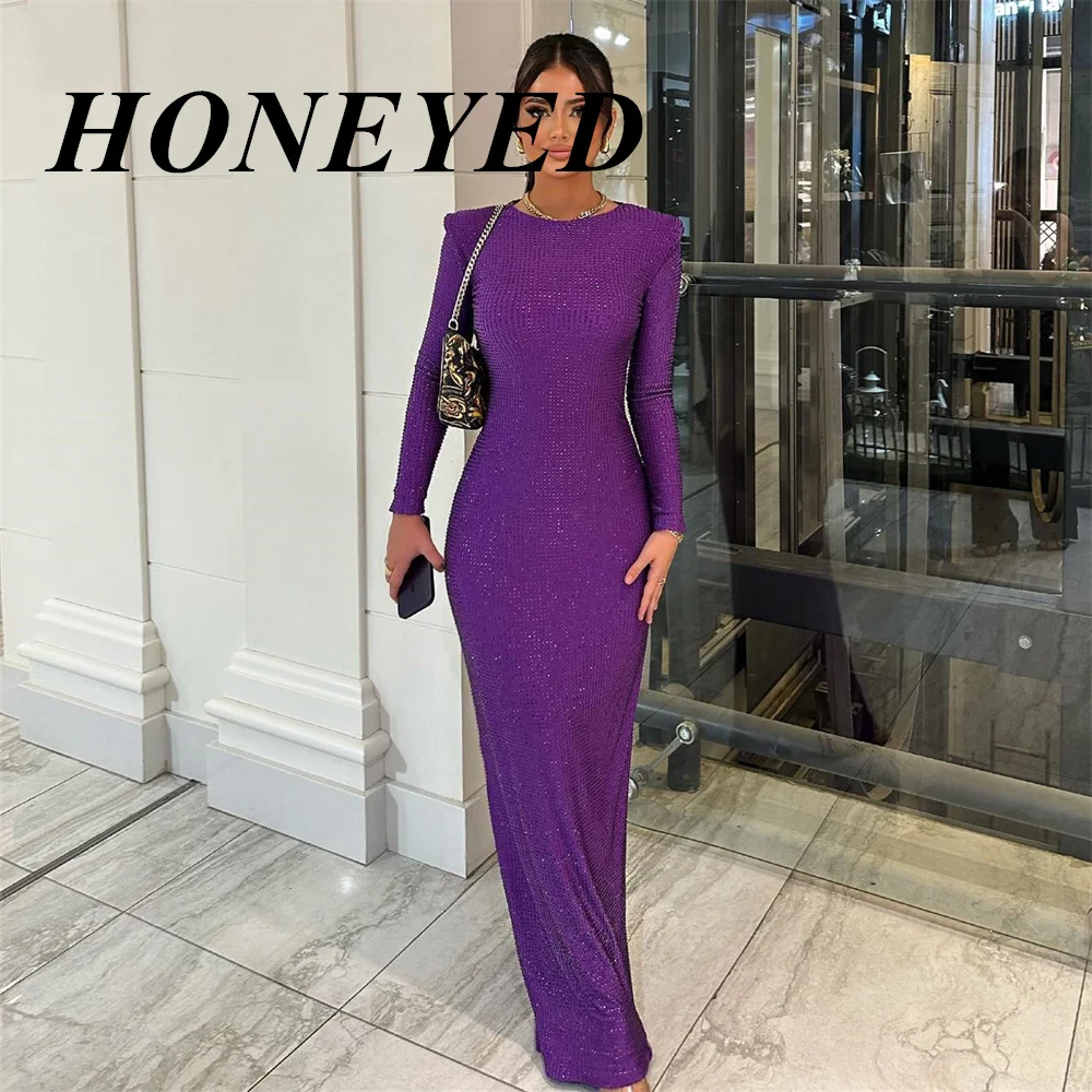HONEYED 2024 Elegant Women's Long Sleeves Prom Dresses O-Neck Beadings Floor Length Formal Occasion Dress Evening Party Dress
HONEYED 2024 Elegant Women's Long Sleeves Prom Dresses O-Neck Beadings Floor Length Formal Occasion Dress Evening Party Dress