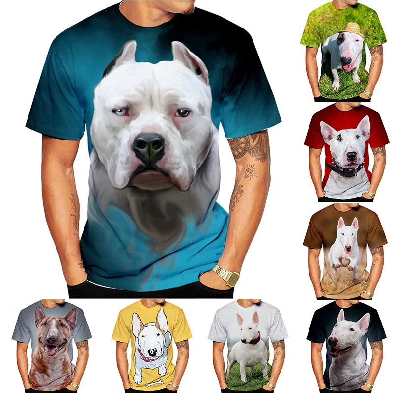 Novelty Men/Women Casual T-shirt Fashion Bull Terrier 3D Printed Short Sleeve Tops Trend Dogs Print Funny Shirt
Novelty Men/Women Casual T-shirt Fashion Bull Terrier 3D Printed Short Sleeve Tops Trend Dogs Print Funny Shirt