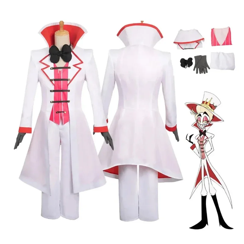Anime Hazbin Hotel Cosplay Lucifer Costume ALASTOR Uniform for Adult Men Uniform Tops Pants Halloween Carnival Full Set
Anime Hazbin Hotel Cosplay Lucifer Costume ALASTOR Uniform for Adult Men Uniform Tops Pants Halloween Carnival Full Set