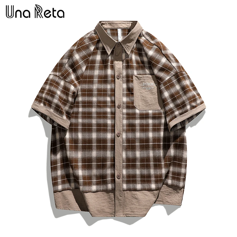 Una Reta Plaid Men's Shirt Summer Tops Streetwear Hawaiian Shirts For Men Harujuku Single-breasted Oversized Shirts
Una Reta Plaid Men's Shirt Summer Tops Streetwear Hawaiian Shirts For Men Harujuku Single-breasted Oversized Shirts