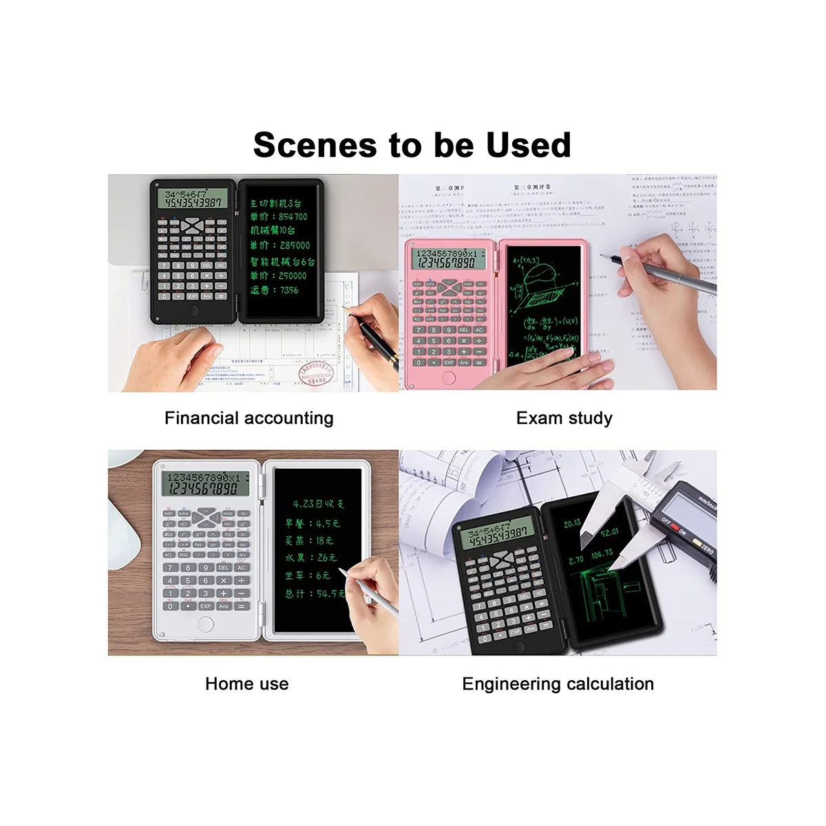 

Scientific Calculators, 12-Digit LCD Display Pocket Office Desktop Calculator for Home School Meeting and Study,Blue