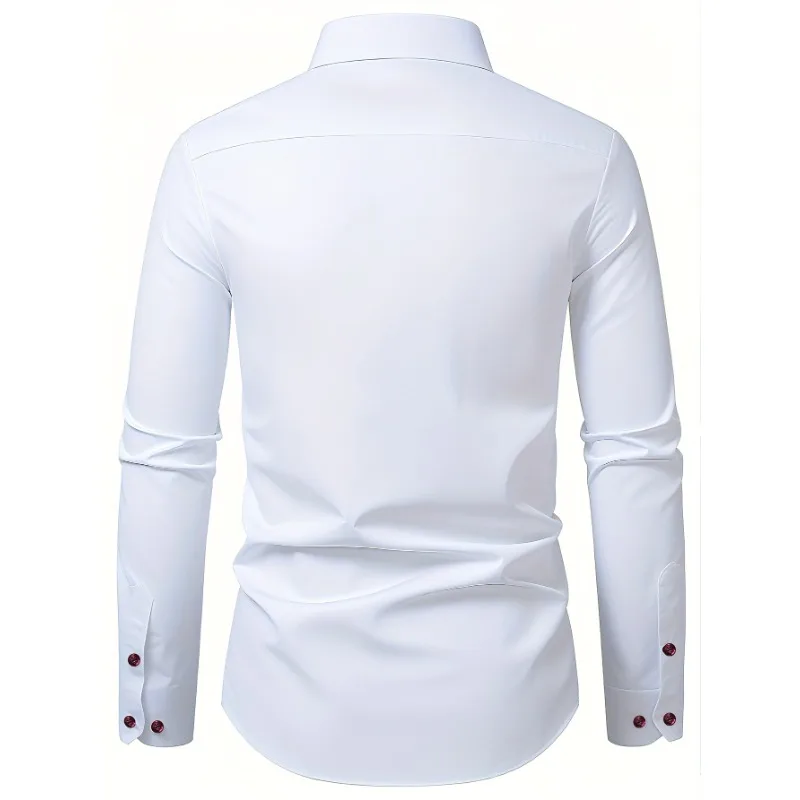 2025 FGKKS الرجال قميص أبيض العلامة التجارية الجديدة العصرية المرقعة كم طويل مطاطا أربعة الموسم شارع العليا الذكور فستان قميص 2025 FGKKS الرجال قميص أبيض العلامة التجارية الجديدة العصرية المرقعة كم طويل مطاطا أربعة الموسم شارع العليا الذكور فستان قميص